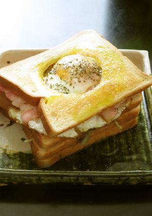 豆と野菜とチキンと卵のクラブハウスサンド-レシピのメイン写真