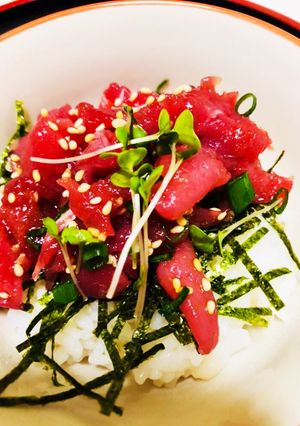 マグロの中落ち丼〜絶品ごまラー和え〜-レシピのメイン写真