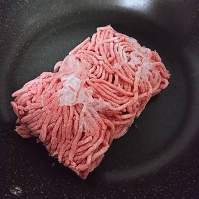 ひき肉解凍 フライパン