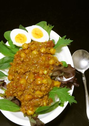 ひき肉とひよこ豆のスパイシーキーマカレー-レシピのメイン写真