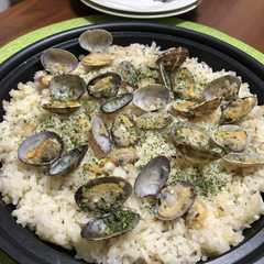 รูปของ 炊飯器で失敗なし！アサリのパエリア風