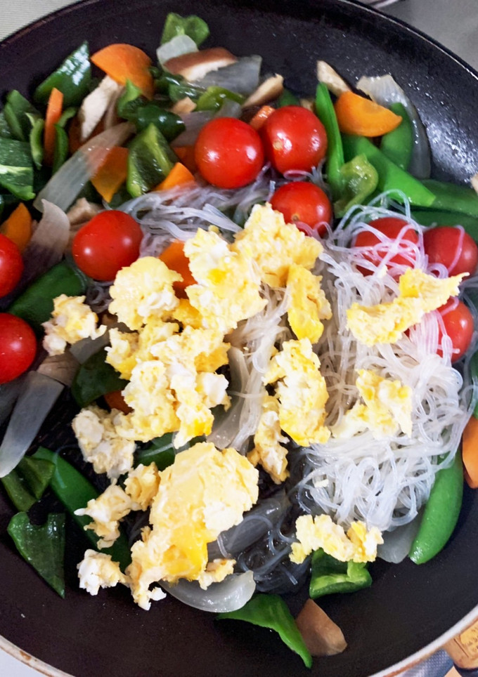 野菜と卵春雨の肉なし中華炒め-レシピのメイン写真