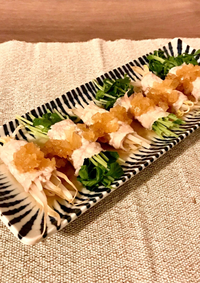 レンジで簡単！玉ねぎソースで頂くの豚巻き-レシピのメイン写真