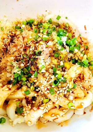 伊勢うどん ねぎだく、ごまだくで。-レシピのメイン写真