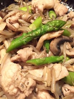 簡単、アスパラと豚肉の中華炒め-レシピのメイン写真