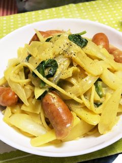 ミルクカレーパスタ-レシピのメイン写真