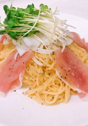 新たまねぎと生ハムの冷やしらーめん-レシピのメイン写真
