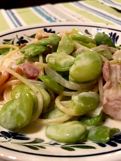 ソラマメとベーコンのクリームパスタ-レシピのメイン写真