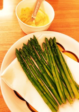ボイルアスパラ カレーマヨ添え 簡単-レシピのメイン写真