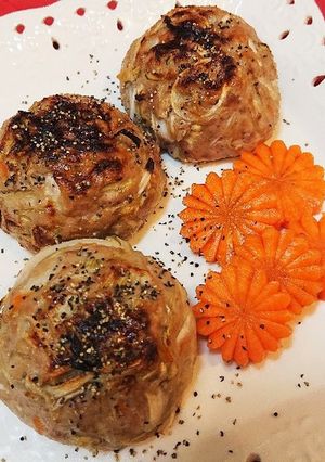 新玉ねぎ入り♪和風～塩麹豚ハンバーグ-レシピのメイン写真