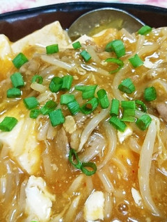 豚こまともやしのピリ辛豆腐-レシピのメイン写真