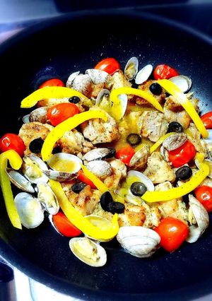 オシャレ！鶏肉で簡単！アクアパッツァ-レシピのメイン写真