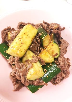 ♡ズッキーニと牛肉の中華炒め♡-レシピのメイン写真
