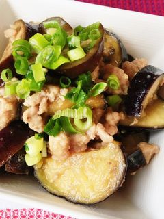 *我が家の茄子の肉味噌炒め*-レシピのメイン写真