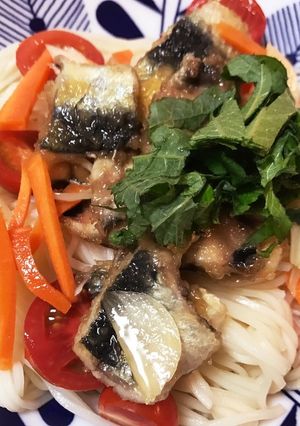 夏にぴったりイワシの南蛮漬け素麺-レシピのメイン写真