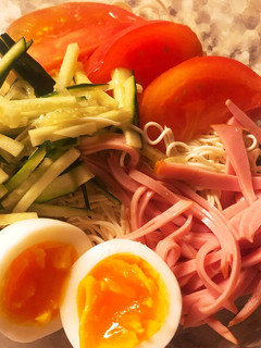 簡単ヘルシー☆豆腐そうめん冷やし中華風-レシピのメイン写真