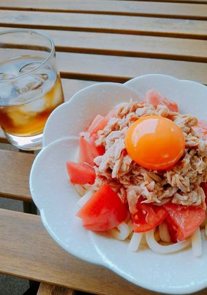 トマトとシーチキンの冷やしぶっかけうどん-レシピのメイン写真