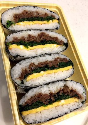 COSTCOプルコギビーフでおにぎらず-レシピのメイン写真
