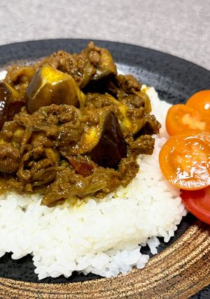 スパイスから作る、ナスのキーマカレー-レシピのメイン写真