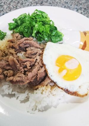 簡単豚こまレタス丼-レシピのメイン写真
