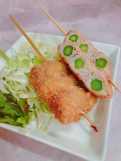 アスパラの豚肉巻き 串揚げ-レシピのメイン写真