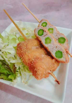 アスパラの豚肉巻き 串揚げ-レシピのメイン写真