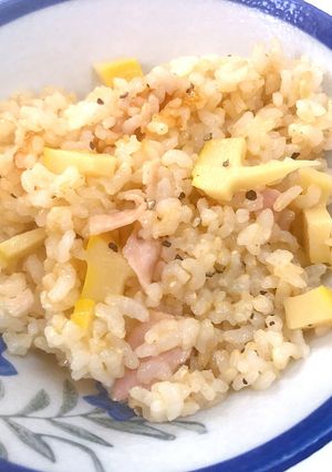 カルボナーラの筍炊き込みご飯-レシピのメイン写真