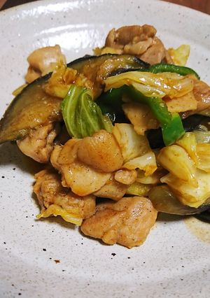 鶏肉と野菜のコチュカレー炒め♡-レシピのメイン写真