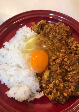 キーマカレー(玉ねぎ、トマト、鳥、牛肉)-レシピのメイン写真
