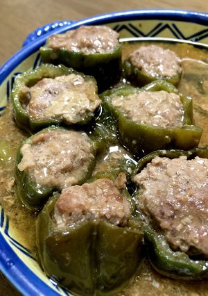 焼かないピーマンの和風肉詰め煮-レシピのメイン写真