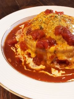 玉葱の器で♡トマトチーズ煮込みハンバーグ-レシピのメイン写真