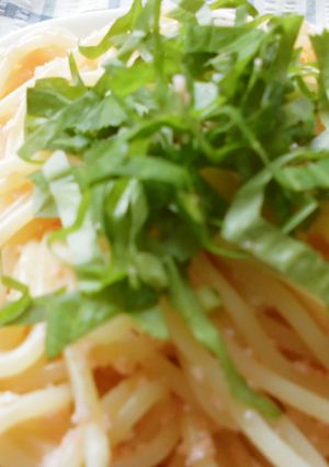 明太子パスタ♪大葉の代わりに・・・-レシピのメイン写真