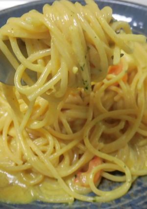 シーフードカレークリームソースパスタ-レシピのメイン写真