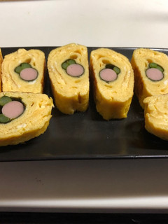 アスパラとソーセージの卵焼き-レシピのメイン写真