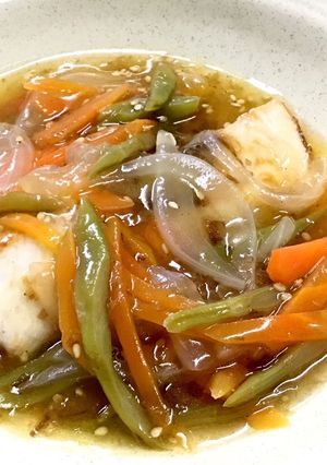 白身魚の野菜たっぷり甘酢あんかけ-レシピのメイン写真