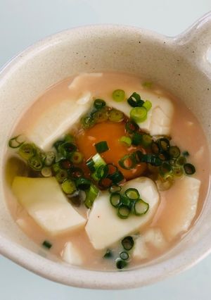 レンジで豆腐の豆乳コチュジャンスープ-レシピのメイン写真