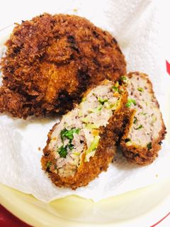 豆苗入り!簡単メンチカツ!-レシピのメイン写真