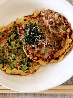 簡単♪青ネギたっぷり お好み焼き風卵焼き-レシピのメイン写真