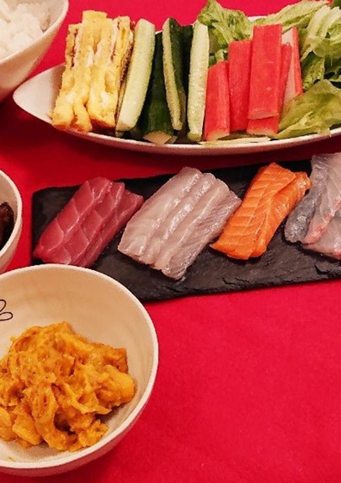 簡単手巻き寿司( * ॑˘ ॑* )-レシピのメイン写真