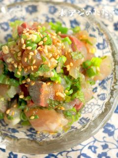★アジのたたき☆丼♡薬味とゴマ香る-レシピのメイン写真