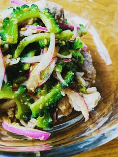 薬膳☆ゴーヤと豚しゃぶの簡単ゴマ味噌和え-レシピのメイン写真