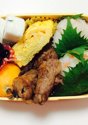 153、小説より再現♡梅しそおにぎり弁当-レシピのメイン写真
