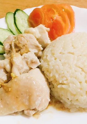 混ぜて炊くだけ！炊飯器で簡単カオマンガイ-レシピのメイン写真