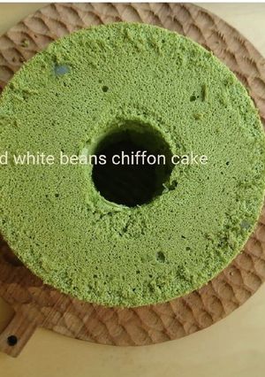 抹茶＆小豆シフォンケーキ-レシピのメイン写真