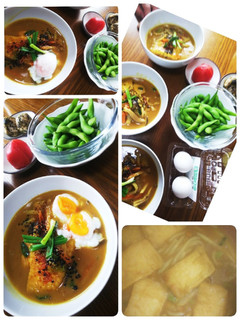 カレーうどんNi油揚げ→稲荷カレーうどん-レシピのメイン写真