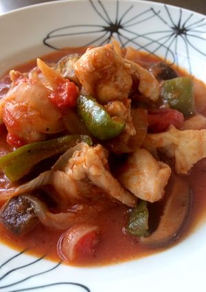 鶏もも肉と野菜のトマト缶煮込み♪-レシピのメイン写真