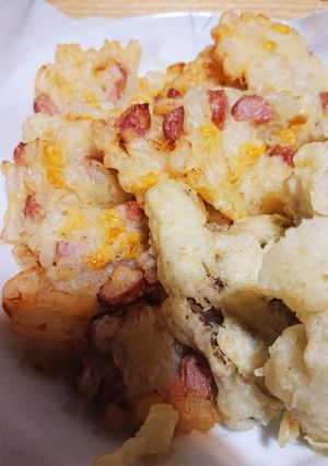 カリとろかき揚げ~玉ねぎコーンウインナー-レシピのメイン写真