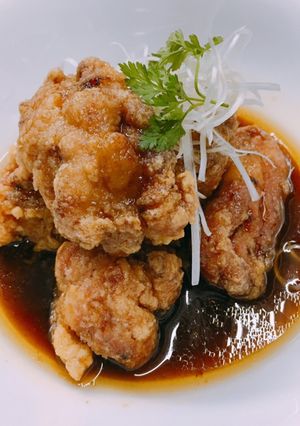 鶏モモ肉唐揚げ 黒酢ソース-レシピのメイン写真