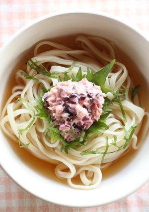 しば漬けとツナの冷やしうどん-レシピのメイン写真