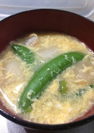 えんどうと卵の味噌汁-レシピのメイン写真